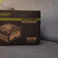 power 600w green نیمه ماژولار