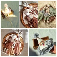عروسک پارچه ایی و سیسمونی نوزاد اکسسوری تولد