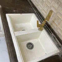 سینک سرامیکی دوقلو سفید