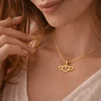 آویز طلای قلب بالدار - فروش قسطی