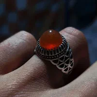 انگشتر عقیق کهنه یمنی