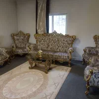 مبل استیل ۷ نفره  و میز ناهار خوری
