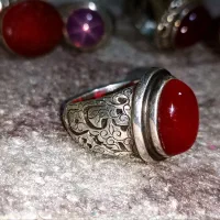 انگشتر نقره مردانه رکاب استاد جنگی