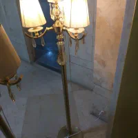 آباژور ایستاده طلایی مدل ال لهستانی سه شاخه