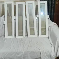 چهار عدد پنجره آلومینیومی ثابت بهمراه شیشه