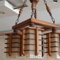 لوستر چوبی شیک