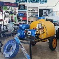 سمپاش موتوری چرخ‌دار اکسل با موتور بنزینی