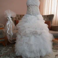 لباس عروس بچگانه همراه با تور