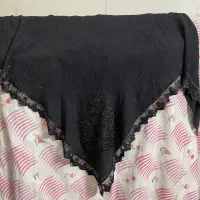 روسری شال مجلسی مشکی، مخمل نخی قواره بزرگ