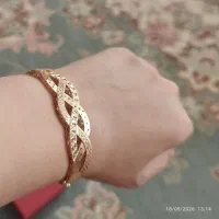 دستبند نقره کپی طلا
