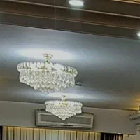 لوستر کریستال  آب کاری طلا