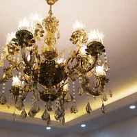 ست لوستر سقفی  میز و رو میزی و دیوار کوب