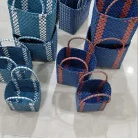 سبد حصیری زیبا  در انواع  رنگبندی دونه ۵۰۰ هزار
