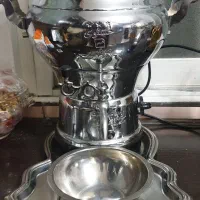 سماور برقی برند اصل  همراه سینی کاسه
