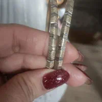 دو عدد النگو نقره سایز سه چهارده گرم