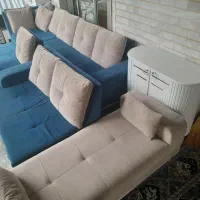 مبل ال ۹ نفره با جلو مبلی و میز عسلی