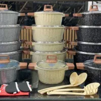 سرویس قابلمه دسینی اورجینال کف چدن۱۷ پارچه