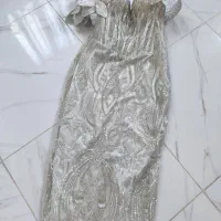 پیراهن مجلسی سنگ دوزی مزون دوز