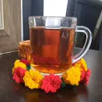 زیر گلدانی گل