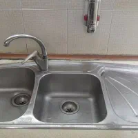 سینک توکار دو لگن استیل البرز