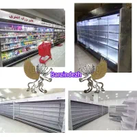 کاچ قفسه هوا دار پرده شبل یخچال شکل فروشگاهی /
