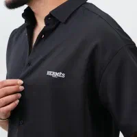 پیراهن مردانه پارچه مازراتی استین کوتاه