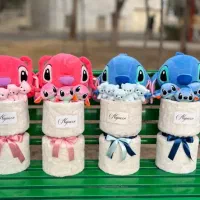 عروسک تدی  ،گل روبانی ، بوکت عروسکی