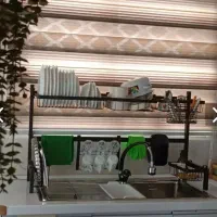 استند پشت پنجره و سطل زباله ریلی|آب‌چکان و نظم‌دهنده ظروف|تهران, فلاح|دیوار