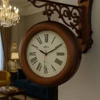 ساعت دیواری دوطرفه گرد مدرن