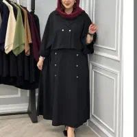 کراپ دامن دو تا ست متفاوت مشکی و زرشکی نو ترک