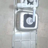 سنک ظرفشویی دوقلو باسیفون جنس عالی