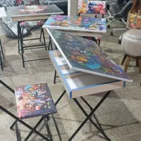 میز و صندلی تحریر باکس دار تاشو عروسکی