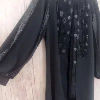 مانتو مشکی مجلسی سایز2