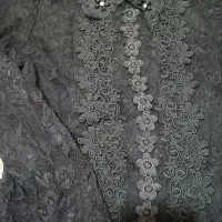 بلوز گیپور مجلسی کار شده با سنگ تزیینی