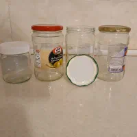 شیشه مربا، عسل و ترشی و بطری برای آبغوره و آبلیمو