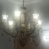 لوستر ۶شاخه برنز|لوستر و چراغ آویز|اندیشه, |دیوار