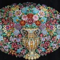 تابلوفرش ابریشم دستباف