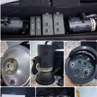 ست نور قابل حمل همراه با چتر و باتری