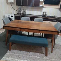 میز نهار خوری و صندلی  ۶نفره چوب راش