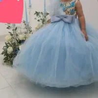 لباس عروس دخترانه آبی برند