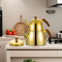 کتری قوری هرمی دسته بغل و دسته بالا