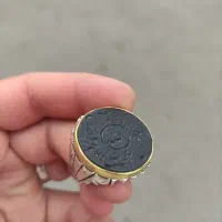 انگشتر حدید صینی خطی دست ساز