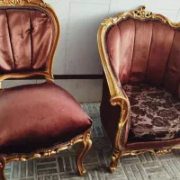 مبل روسی کلاسیک 9 نفره چوب گردو