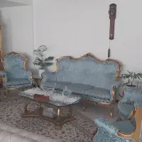 مبل استیل بهمراه میز ناهار خوری ۸ نفره