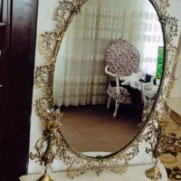 بوفه و آینه و شمدان برنز