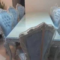 میز ناهار خوری ۸ نفره چوب راش در حد نو