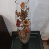 گل مصنوعی و گلدان کنار سالنی  وارداتی