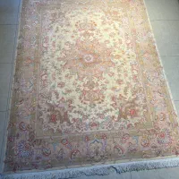 قالیچه۵۰ رج تبریز چله نخ گل ابریشم