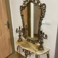 آینه،شمعدان و کنسول برنز