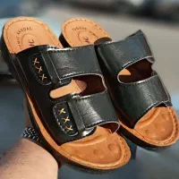 دمپایی چرم مصنوعی دوردوخت